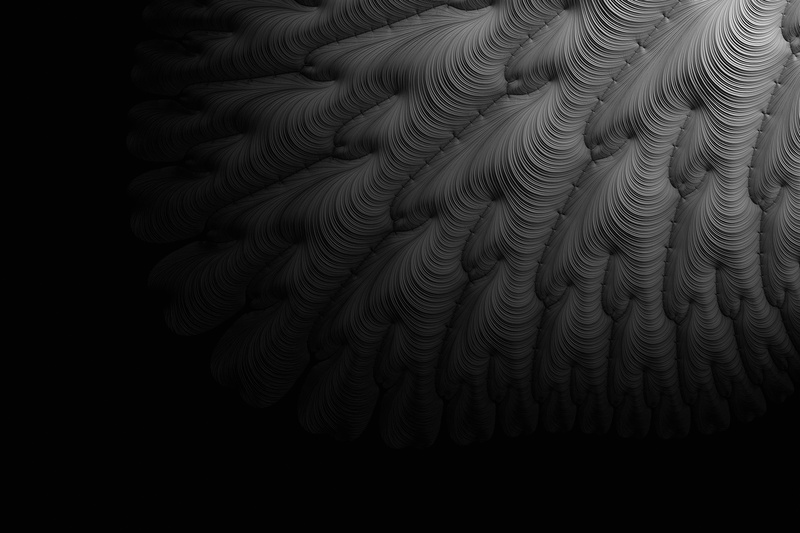 Adi Dizdarevic, fractal, 2K, dark, monochrome