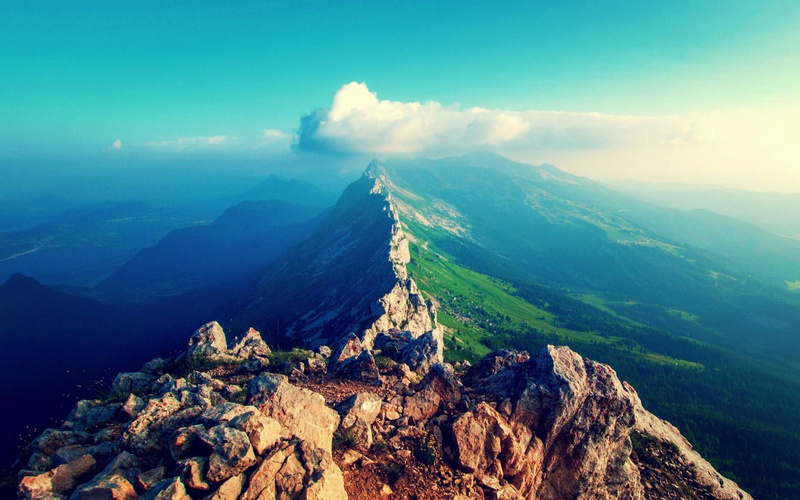 1080P, peak, sky, blue sky, baiyun, hill, spectacular, blue
