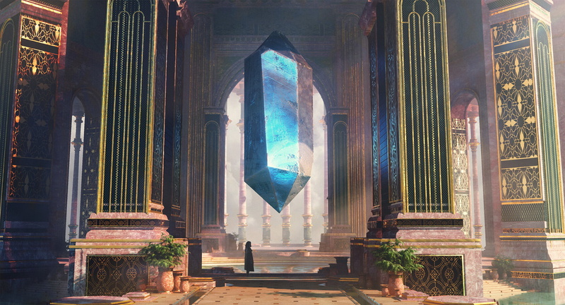 crystal, Ornate, fantasy art, Oliver Beck, 1080P, palace, digital art