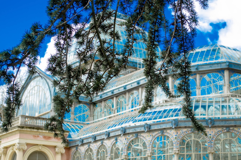 madrid, arch, sky, no people, religion, palace, travel destinations, luxury, building, building exterior, belief, crystal, clouds, day, park, place of worship