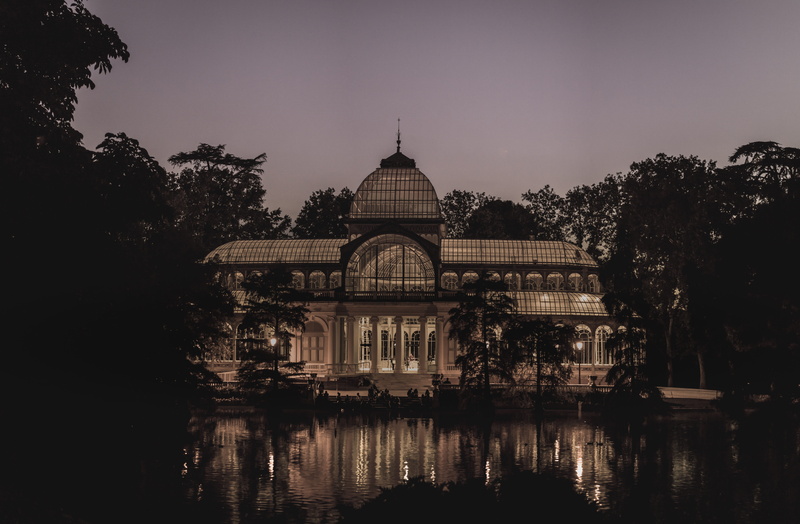 built structure, the past, madrid, 5K, park, old, reflection, plant, no people, building exterior, pond, nature, history, building, architecture, lake
