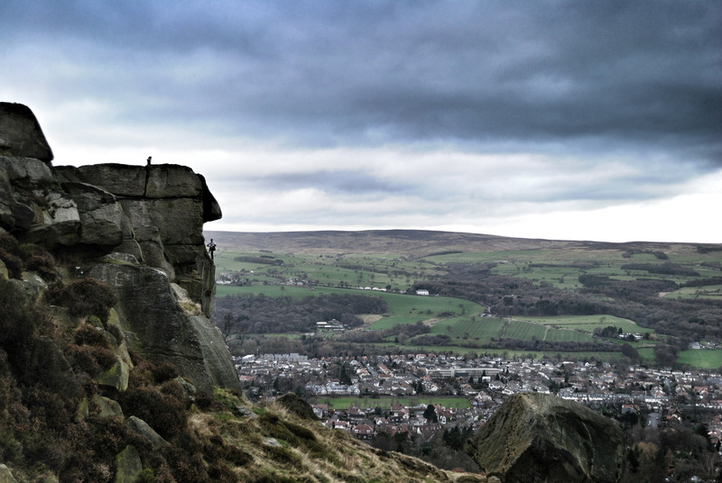 concrete, trees, built structure, architecture, solid, plant, building, no people, house, nature, day, road, city, brown, forest, cityscape, Ilkley, land