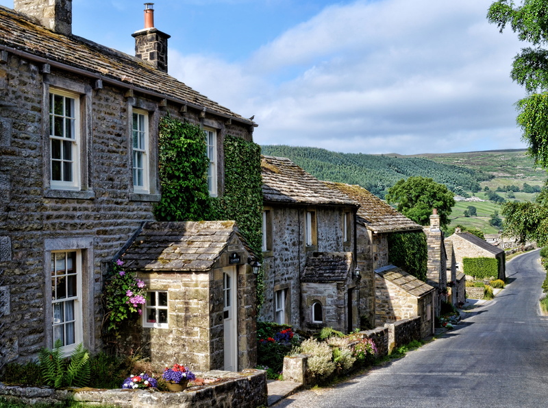 unitedkingdom, wharfedale, no people, history, house, building exterior, day, residential district, Europe, gray, nature, dales, Village, window, city