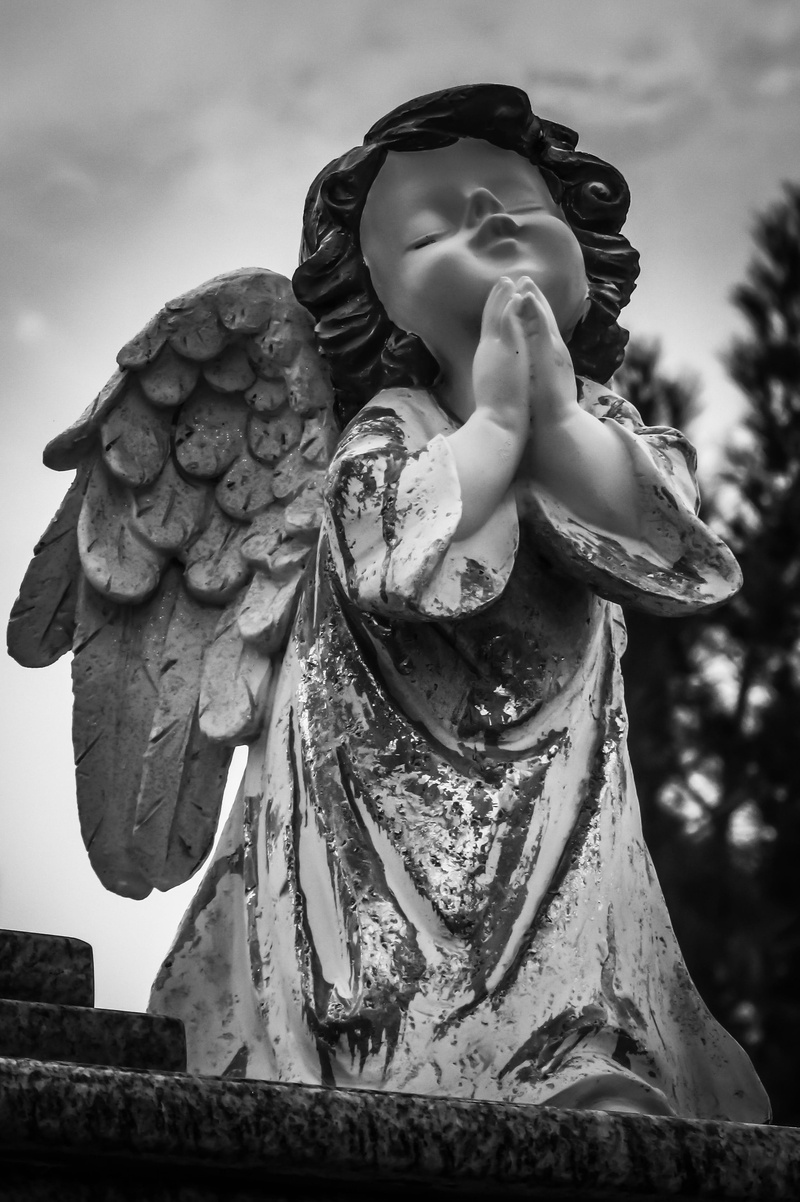 no people, christmas, statue, Heaven, low angle view, human representation, sculpture, faith, child, creativity, christianity, focus on foreground, belief