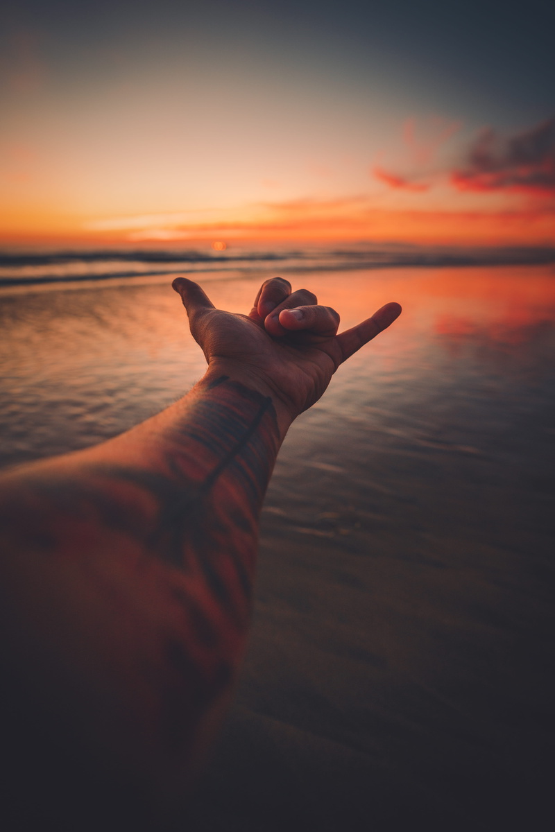 people, red, ocean, sea, sunset, person, left, tranquil Scene, adventure, cloud, sunrise - Dawn, summer, human Finger, one Person, s, beach, beauty In Nature