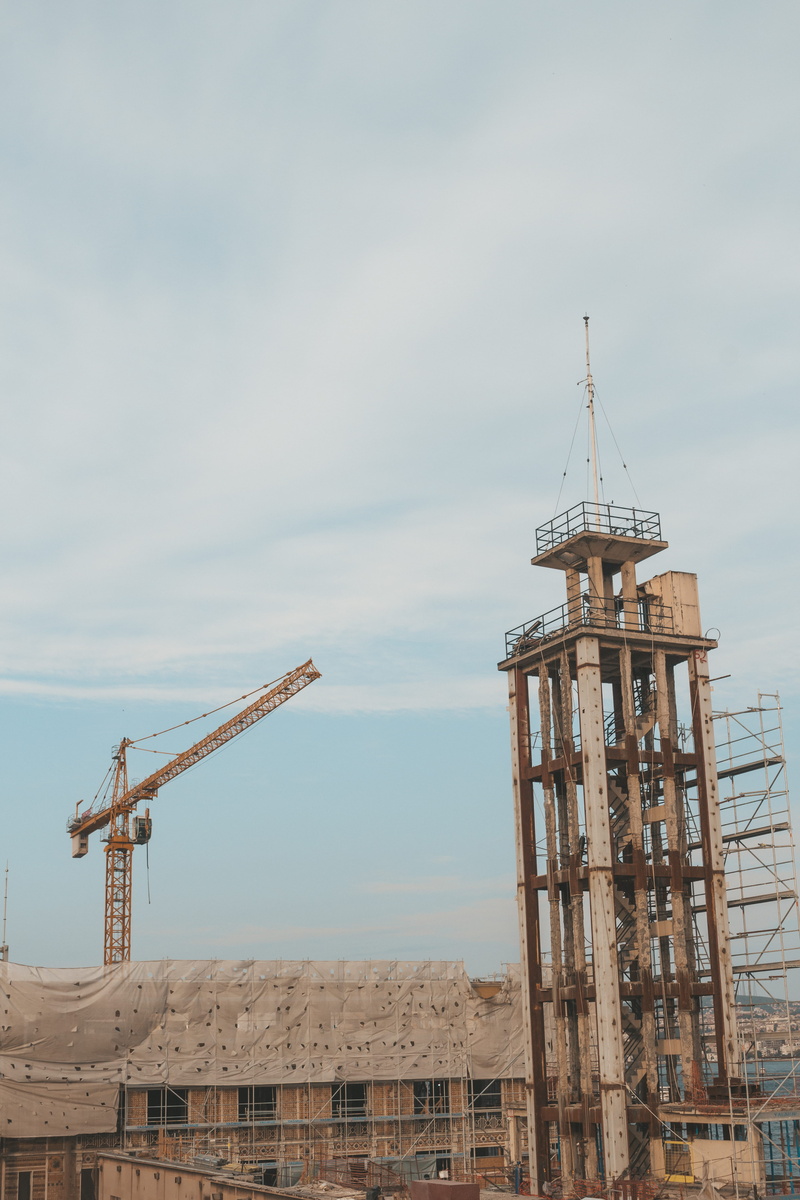 nature, urban, heavy equipment, outdoors, industrial, travel, construction industry, tall - high, day, building exterior, high, daylight, scaffolding, technology
