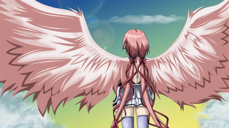 bird, sculpture, sunlight, heavens lost property, sky, female likeness, low angle view, 1080P, no people, day, nature, creativity, human representation