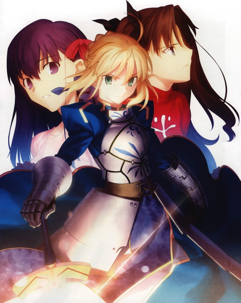 anime girls, Saber, anime, 720P, Tohsaka Rin, Type-Moon, Takeuchi Takashi, Matou Sakura, Fate Series