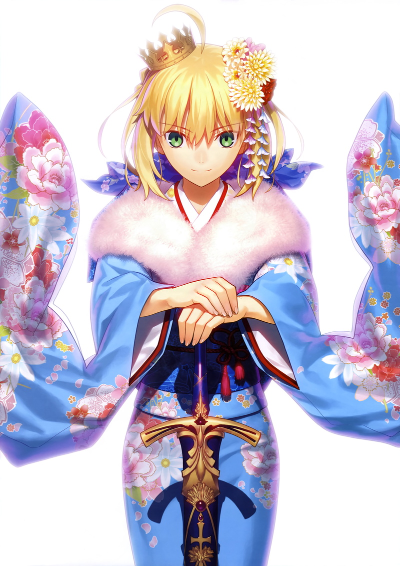 fate/stay night: heavens feel, Saber, Fate Series, kimono, 8K, Fate/Stay Night: Unlimited Blade Works, Fate/Stay Night, Takeuchi Takashi, Artoria Pendragon