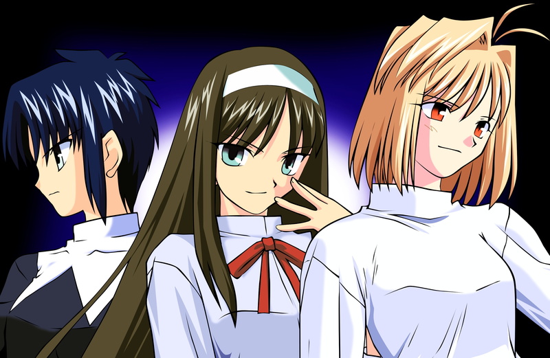 vector, tsukihime, brunestud, tohno, takashi, shingetsutan, akiha, arcueid, takeuchi, 2K, ciel