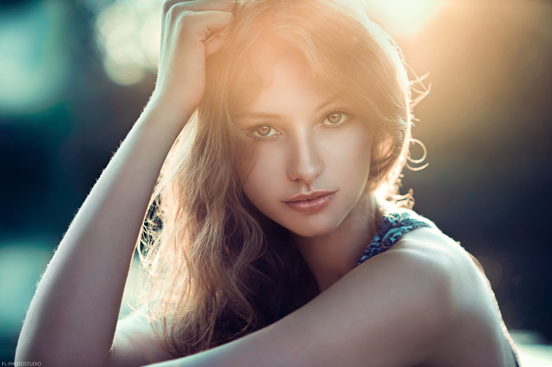 portrait, women, face, blonde, Lea Cuvillier, 1080P