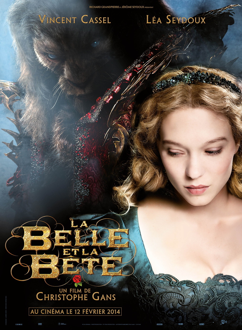 La Belle et la Bête, actress, Movie Poster, blue eyes, Blonde, Beauty And The Beast, lea Seydoux, 4K, Pink Lipstick