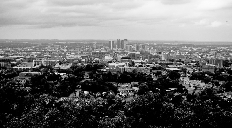 City, Buildings, View, building exterior, Skyline, black, fromthevulcan, sky, skyscraper, high angle view, Black and White, building, office building exterior