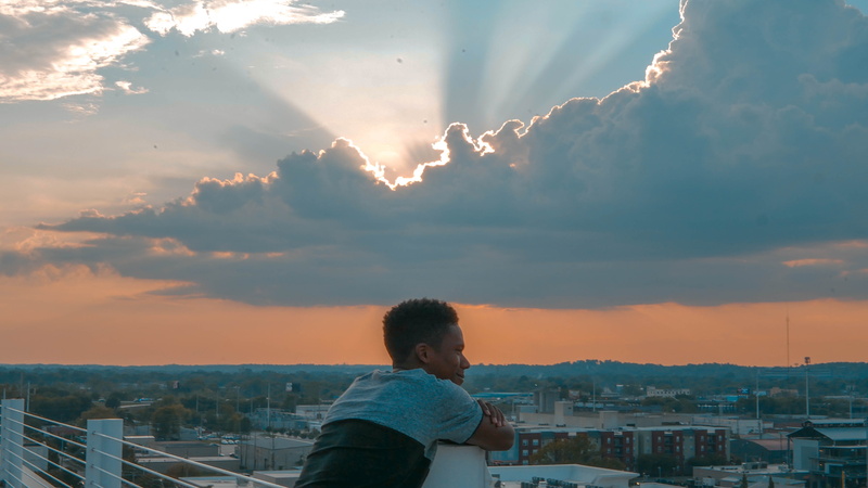 outdoors, real people, birmingham, built structure, cloud - sky, building exterior, sunset, beauty in nature, standing, leisure activity, 4K, cityscape