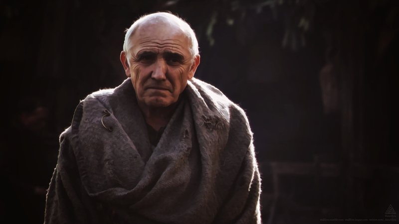 George R. R. Martin, HBO, 2K, tv series, Game of Thrones, Donald Sumpter, portrait, Maester Luwin