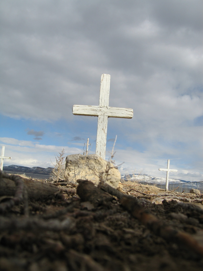 sky, Cross, no people, faith, burial, land, christianity, religious equipment, belief, headstone, low angle view, religious, outdoors, spirituality, gravestone