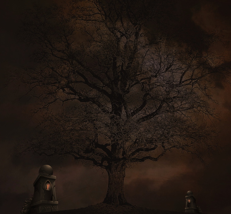 history, the past, bare tree, cemetery, no people, building exterior, horror, dark, sky, religion, headstone, plant, fog, gothic, 4K, cemetary, branch