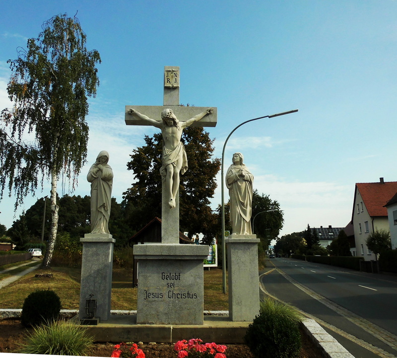 angel, tombstone, crucifixion, statue, believe, nature, spirituality, art and craft, hausen, sky, grave, no people, symbol, religion, outdoors, memorial
