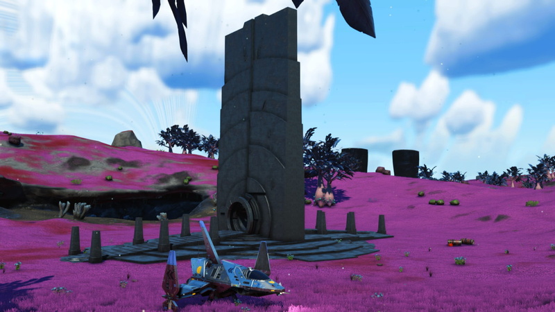 outdoors, 1080P, nature, cemetery, building exterior, tombstone, built structure, memorial, spaceship, tree, grave, No Mans Sky NEXT, video games, the past