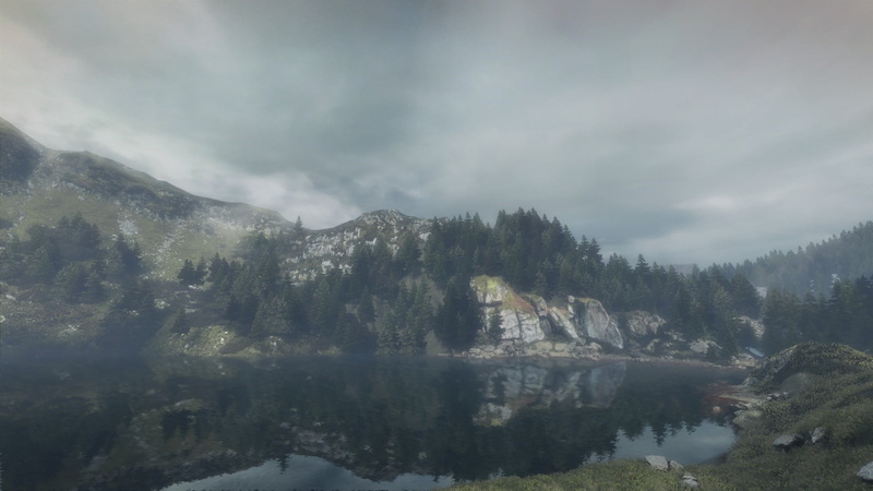 The Vanishing of Ethan Carter, sky, beauty in nature, outdoors, day, valley, mountain range, plant, environment, nature, mountain, video games, non-urban scene