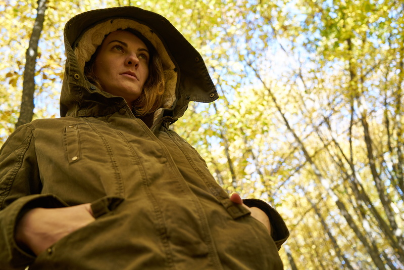 suicide, exposure, nature, cold, autumn, low angle view, 8K, grief, tree, casual clothing, clothes, sad, only, standing, dramatic, yellow, day, human face