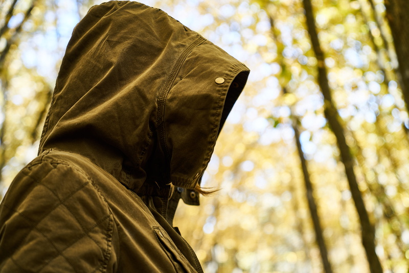 obscured face, melancholic, side view, plant, cold, hood, statue, yellow, day, suicide, one person, 5K, nature, beautiful, winter, loneliness, low angle view