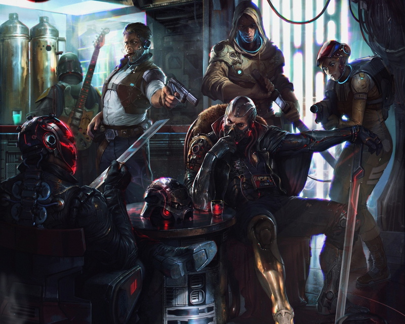 1080P, Star wars, Star Wars Challenge, Cyberpunk bikers, art, Denis Siperko, Denys Tsiperko