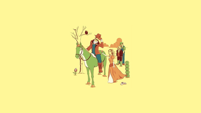 yellow, nature, holding, indoors, horseman, studio shot, real people, lifestyles, full length, cut out, colored background, leisure activity, painting
