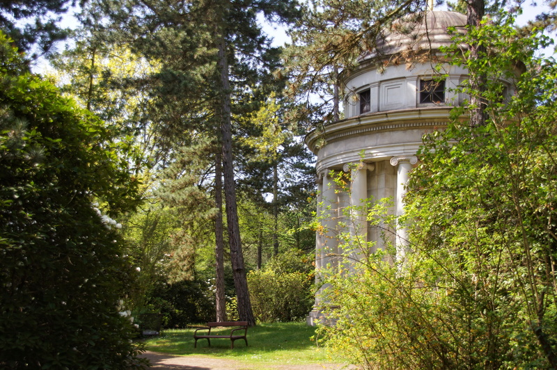 day, house, mausoleum, nature, low angle view, no people, built structure, growth, sunlight, grass, residential district, plant, green color, leipzig, building