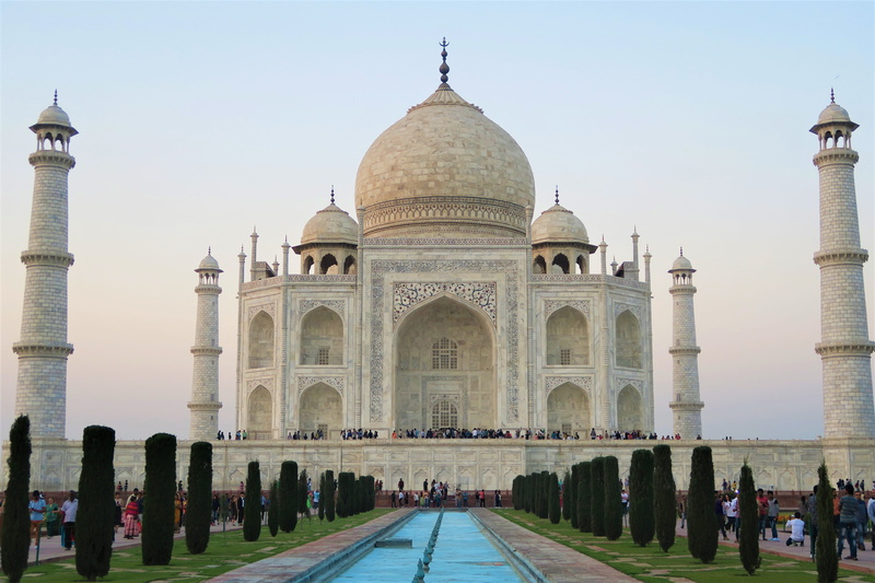 travel, history, nature, 5K, arch, ancient, reflecting pool, facade, mahal, architecture, religion, tourism, minaret, the past, sky, dome, outdoors, incidental people