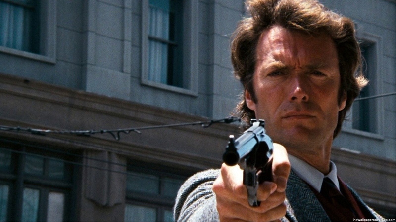 holding, portrait, weapon, communication, handgun, city, Clint Eastwood, aggression, headshot, 1080P, Movie, government, Magnum Force, social issues, technology