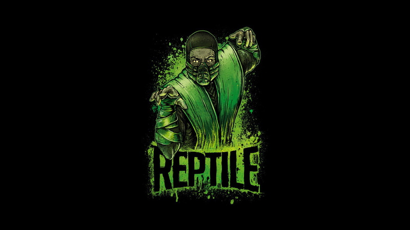 ninja, Mortal Kombat, 1080P, green, art, fighter, Reptile