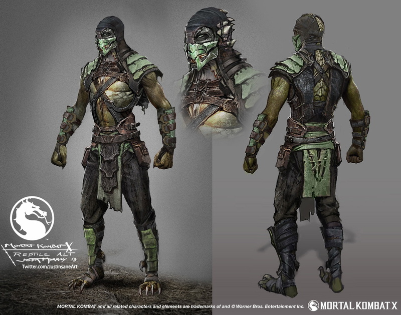720P, mortal kombat x concept art digital art artwork digital 2d video games reptile mortal kombat
