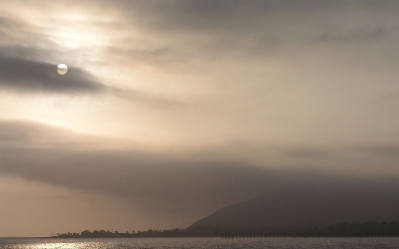 sunrise - Dawn, white, light - Natural Phenomenon, water, tranquility, mountain, decline, sun, landscape, scenics - nature, tranquil Scene, cloud - Sky