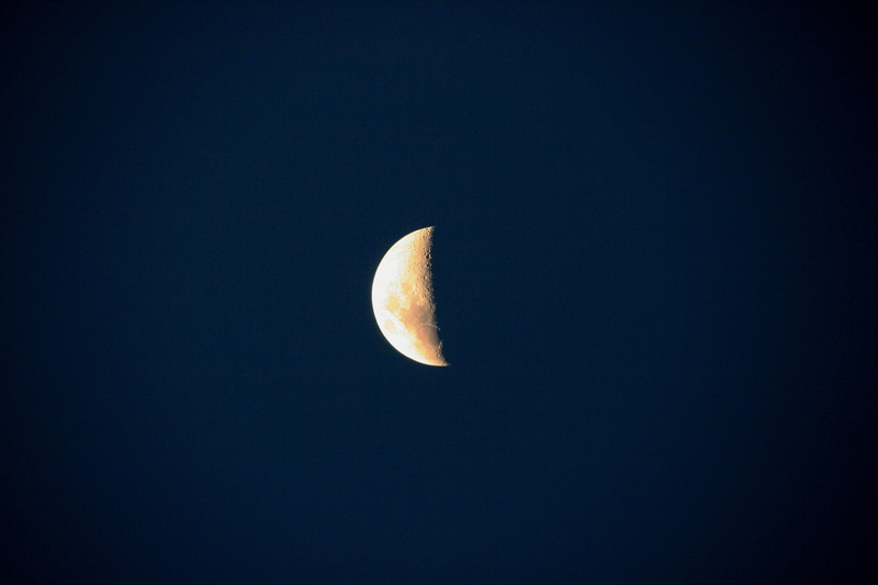 science, no people, planetary moon, faint, outdoors, tranquil scene, space exploration, half, astronomy, low angle view, sky, space and astronomy, dark