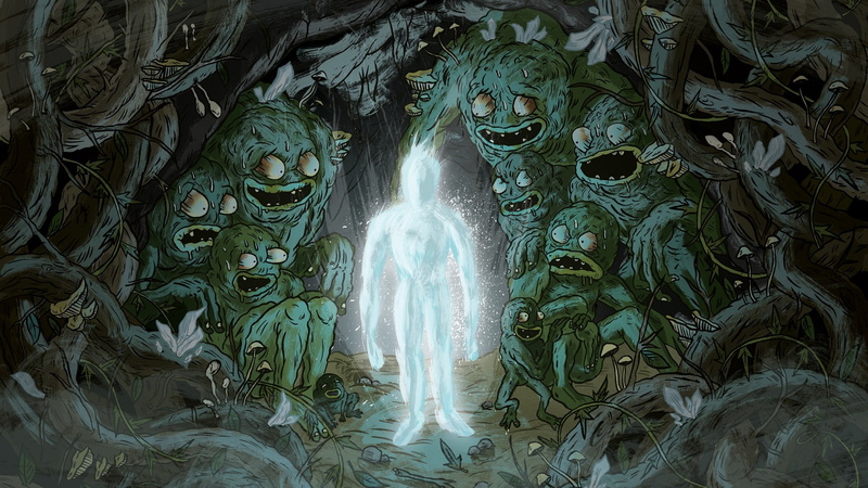 digital art, human representation, illustration, representation, men, religion, ghost, full frame, ghosts, art and craft, low angle view, open mouth, 1080P