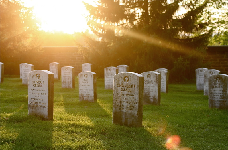 Graves, outdoors, sunbeam, no people, the past, Sunset, nature, history, religion, Sunlight, stone, lens flare, grave, Halloween, gravestones, headstones