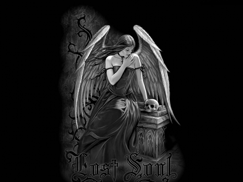 Girl, Woman, Angel, Wings, Gravestone, Gothic, Fantasy, 720P, Dark