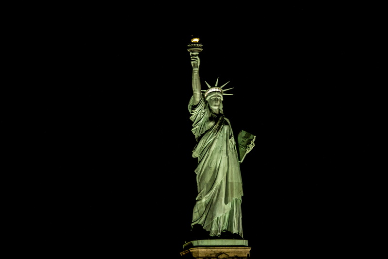freedom, manhattan, monument, statue, nyc, tourism, united states, flaming torch, 5K, sky, human, statue of liberty national monument, usa, national monument