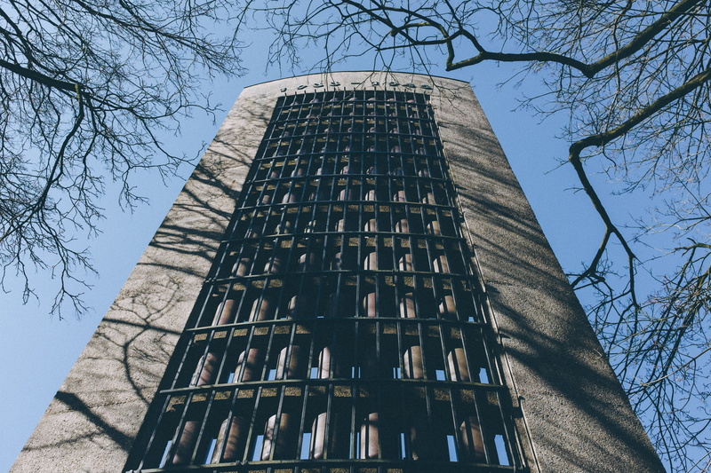 concentration camps, clear sky, day, architecture And Buildings, low Angle View, plant, office Building, tall - High, cemetery, Ohlsdorf Cemetery, nature