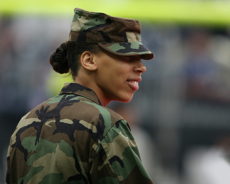 camouflage, war, person, american, heroes, profile view, Female, focus on foreground, green, uS Military, headshot, wearing, adults only, patriotism, soldier