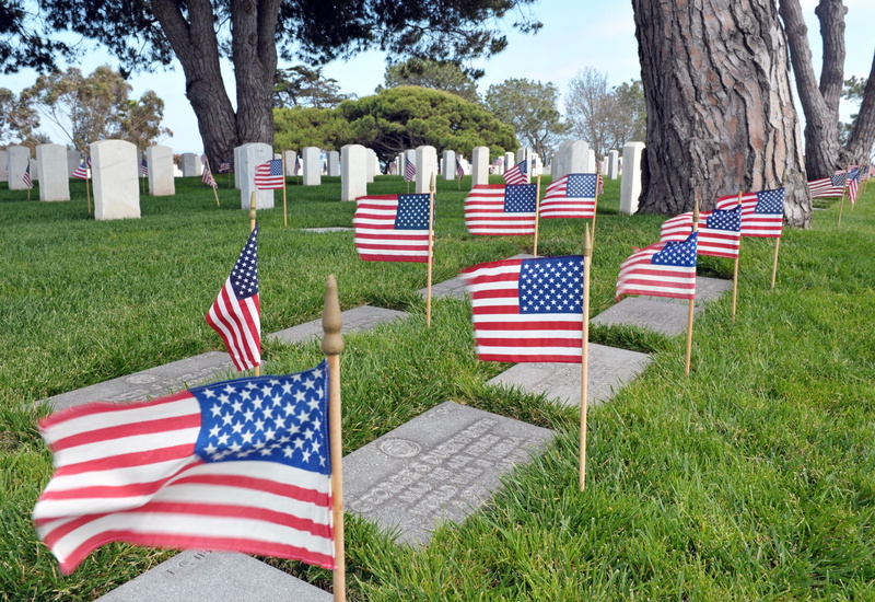grave, california, 4K, cemetery, no people, day, memorial, grass, memorial day, fort rosecrans national cemetery, american flag, flag, graveyard, united states