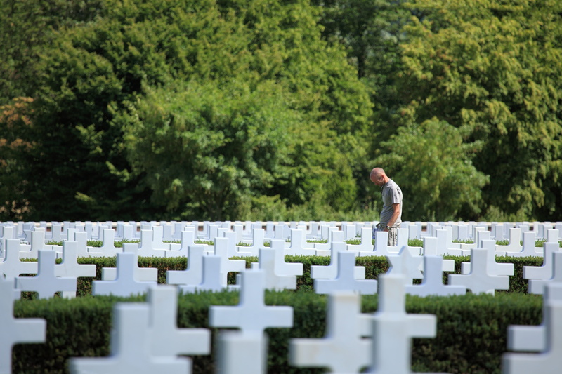grief, side view, american, Cemetery, nature, tree, contemplation, memorial, symbol, Cross, plant, monument, stone, 5K, green color, Army, American, military