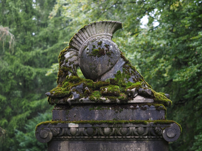 art and craft, cemetery, tree, green color, damaged, 4K, concrete, gloomy, deterioration, statue, tombstone, last calm, stone material, graves, sculpture
