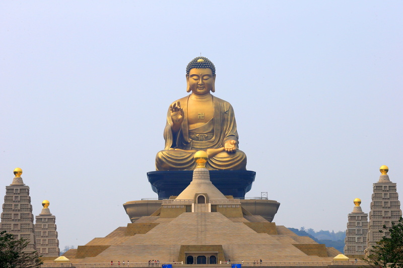 male likeness, posture, no people, human representation, buddha, belief, nature, statue, sculpture, gautama, travel destinations, taiwan, outdoors, clear sky