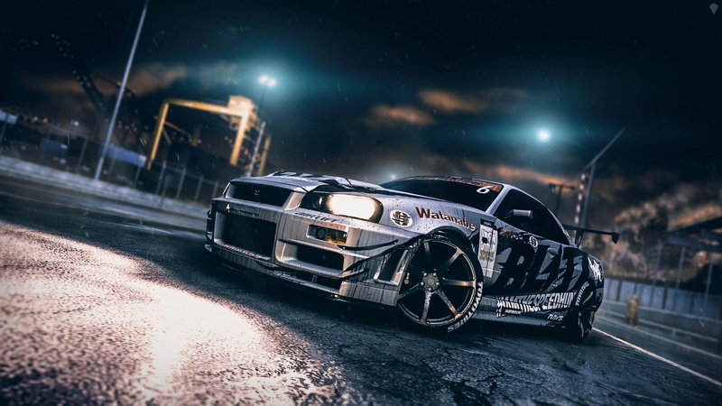 Need For Speed 2015, 1080P, by Sarathonux Kor, Auto, Blind Sarathonux, Nissan Skyline GT-R, Nissan, Night, Machine, Car, The game, GT-R, Skyline