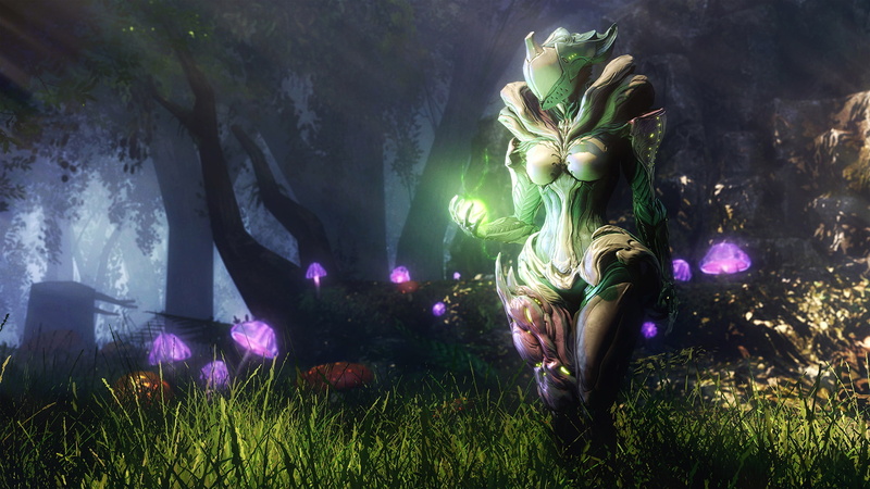fantasy art, video games, armor, Warframe, forest, Saryn (Warframe), 1080P