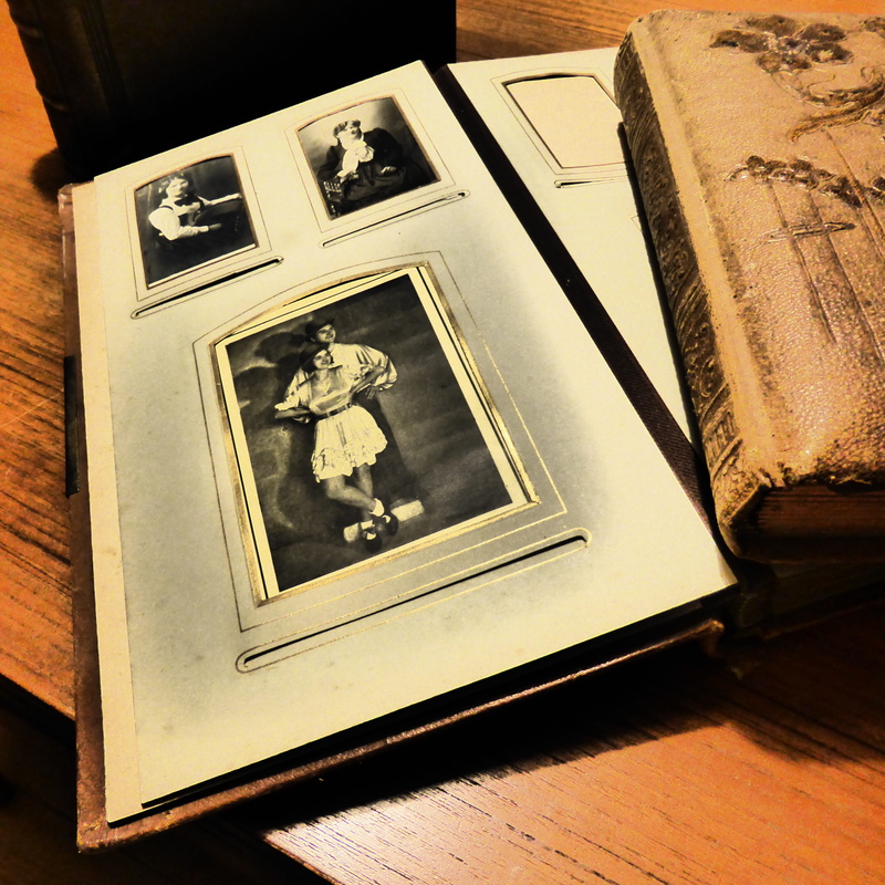 history, album, old book, high angle view, female likeness, man, book, indoors, woman, 2K, close-up, representation, the past, antiquarian, human representation