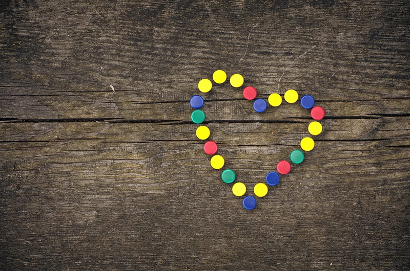 ornament, color, deco, formed, summer, caps, amorous, background, close-up, design, indoors, variation, abstract, wood - material, wood, directly above