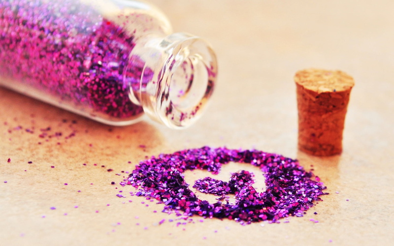 selective focus, pink Color, high angle view, make-up, red, container, focus on foreground, seasoning, sequins, healthy eating, jewelry, heart, beauty Product